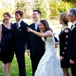 Calgary Wedding Photographer | Family formals bride laughing | Willow Park Golf course