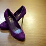 Calgary Wedding Photographer | Central United Church | Cole Haan Purple shoes