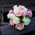 Calgary wedding photographer | Drumheller Wedding | Farm yard | White and Pink flowers