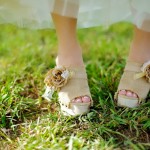 Calgary wedding photographer | Drumheller Wedding | Farm yard | Bride's shoe shot in the grass