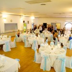 Calgary wedding photographer | Drumheller Wedding | community hall wedding reception | room shot